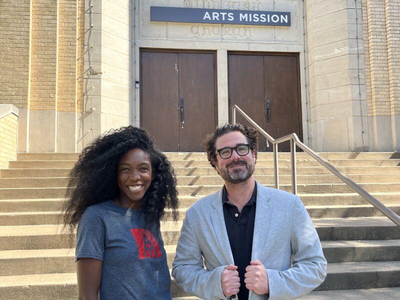 Director of AMOC and Director of OCSM standing outside their amazing facility. 